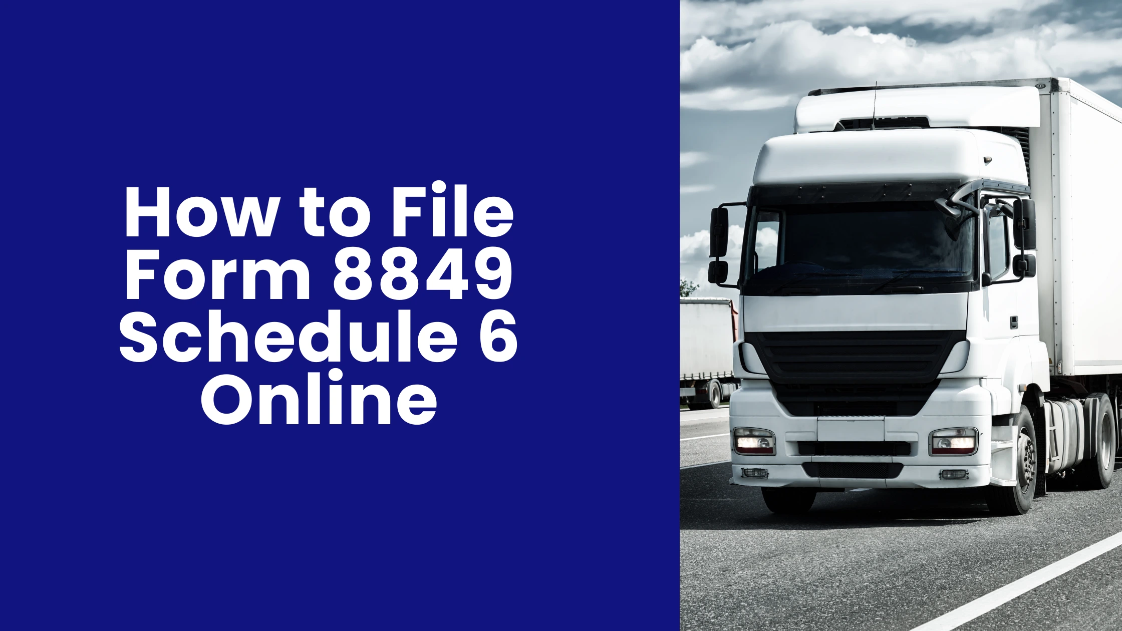 How to file Form 8849 Schedule 6 Online